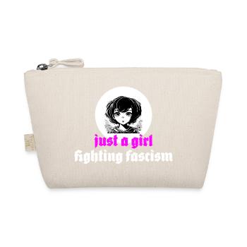 just a girl fighting fascism - Bio-Täschchen - Natur - Vorne