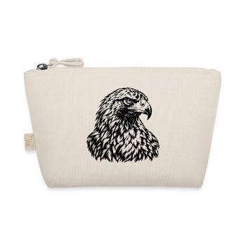 Adler – Majestätische Schwarz Weiß Gravur - Bio-Täschchen - Natur - Vorne