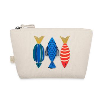 Volkskunst Fisch Meeresozean Abstraktes Grafik-Tee - Bio-Täschchen - Natur - Vorne