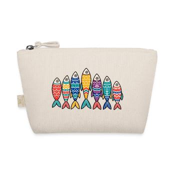 Bunte Volkskunst Fischschule Marine Ozean Tee - Bio-Täschchen - Natur - Vorne