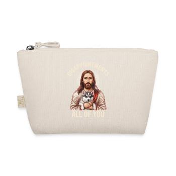 Disappointments Jesus mit Husky - Bio-Täschchen - Natur - Vorne