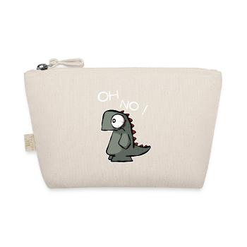 Oh No !  Lustiger Dino für Shirts und Sticker - Bio-Täschchen - Natur - Vorne