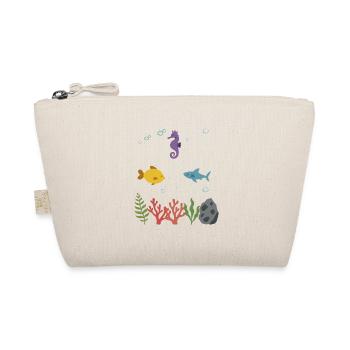 Seepferdchen Unterwasser Kinder Fisch Hai - Bio-Täschchen - Natur - Vorne