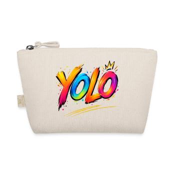 YOLO you only live once -  Farbenrausch Graffiti - Bio-Täschchen - Natur - Vorne
