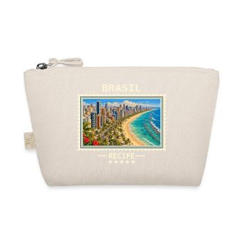 Brasilien Recife Vintage Reisemarke - Bio-Täschchen - Natur - Vorne
