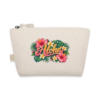 Aloha Tropenblüten - Bio-Täschchen - Natur - Vorne