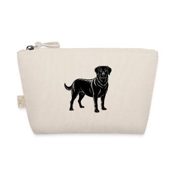 Schwarzer Labrador Retriever - Bio-Täschchen - Natur - Vorne