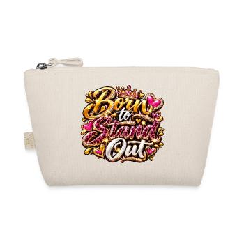 Born to Stand Out Glitzer-Statement - Bio-Täschchen - Natur - Vorne