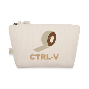 Strg-V Retro Ribbon - Bio-Täschchen - Natur - Vorne