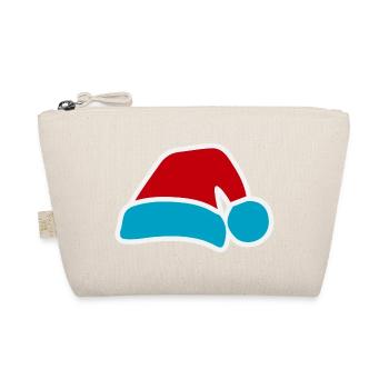 Weihnachtsmann-Pop-Hut Blau-Rot - Bio-Täschchen - Natur - Vorne