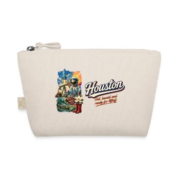 Houston Retro Vintage Space City Skyline Design - Bio-Täschchen - Natur - Vorne
