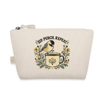 Meise Kaffee Vogelbeobachtung Retro - Bio-Täschchen - Natur - Vorne