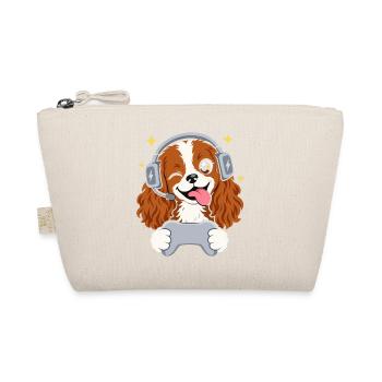 Gaming Cavalier King Charles Spaniel Headset  - Bio-Täschchen - Natur - Vorne