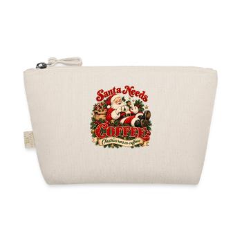 Santa Needs Coffee – Christmas Runs on Caffeine - Bio-Täschchen - Natur - Vorne