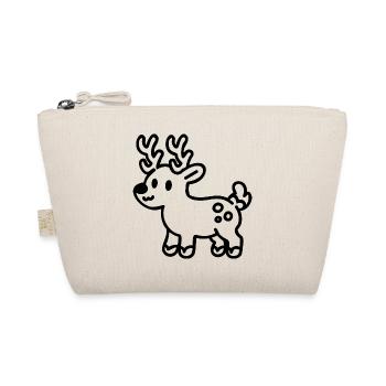 Niedliches Feiertags-Rentier Weihnachts Hirsch SVG - Bio-Täschchen - Natur - Vorne