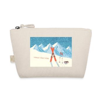 Ski Berge Winterlandschaft - Herzliche Wintergrüße - Bio-Täschchen - Natur - Vorne