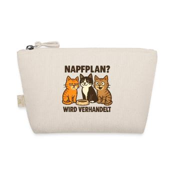 Geschenk für Mehrkatzenhaushalte mit Humor - Bio-Täschchen - Natur - Vorne