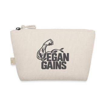 Vegan Gains Fitness - Bio-Täschchen - Natur - Vorne