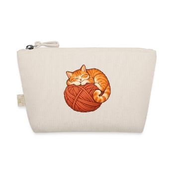 Katze mit Garn - Bio-Täschchen - Natur - Vorne