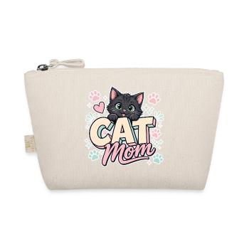 Katzenmama süßes Kätzchen - Cat Mom - Geschenkidee - Bio-Täschchen - Natur - Vorne