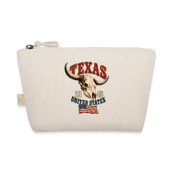 Texas Skull USA Flag - Bio-Täschchen - Natur - Vorne