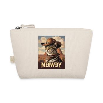 Western- und Wüsten-Meowdy Cowboy-Katze - Bio-Täschchen - Natur - Vorne