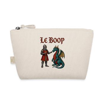 Le Boop – Ritter boopt Drachen | Mittelalter Meme - Bio-Täschchen - Natur - Vorne