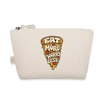 Pizza – Eat More Worry Less - Bio-Täschchen - Natur - Vorne