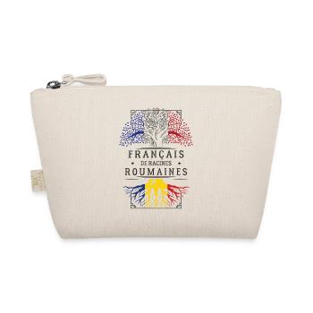 French Romanian Roots T-Shirt Hu Geschenk - Bio-Täschchen - Natur - Vorne