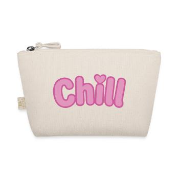 Chill Pink Bubbles Weiche Typografie - Bio-Täschchen - Natur - Vorne