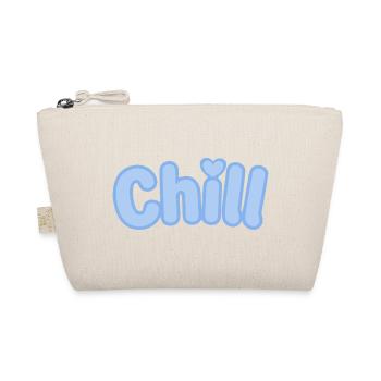 Chill Pastel Blue Bubble Text - Bio-Täschchen - Natur - Vorne