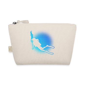 Geschenkidee für die Freediverin mit Gerätetauchen - Bio-Täschchen - Natur - Vorne
