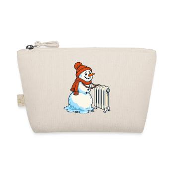 Winter Schneemann Wärme - Bio-Täschchen - Natur - Vorne