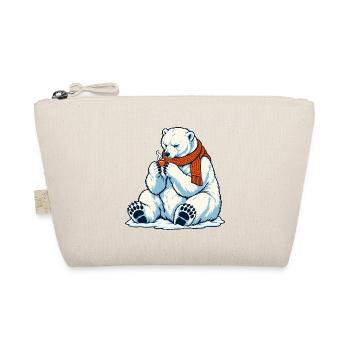 Eisbär mit Kaffeetassee - Teebecher - Bio-Täschchen - Natur - Vorne