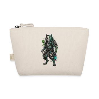 Cyber Wolf Mech Samurai Krieger - Bio-Täschchen - Natur - Vorne