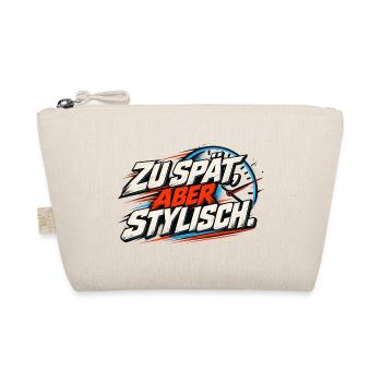 Zu spät, aber stylisch - Bio-Täschchen - Natur - Vorne
