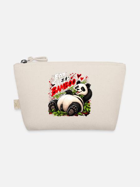 Eat Sleep Bamboo Panda - Bio-Täschchen - Natur