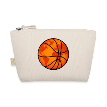 Basketball Weltkugel Globus Erdkugel Sport Shirt - Bio-Täschchen - Natur - Vorne