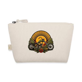 Chopper Motorrad Sonne Retro Tattoo Biker Shirt - Bio-Täschchen - Natur - Vorne