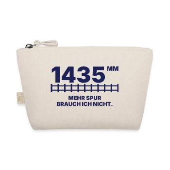 1435 mm Normalspur – Lustiges Eisenbahner Shirt - Bio-Täschchen - Natur - Vorne