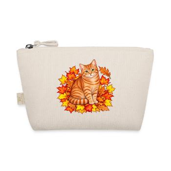 Herbstkatze in Blätterpracht - Bio-Täschchen - Natur - Vorne