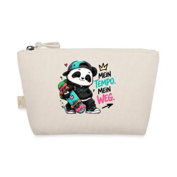 Panda Skate: Mein Tempo Mein Weg - Bio-Täschchen - Natur - Vorne