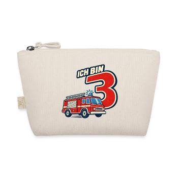 3. Geburtstag Feuerwehr - Bio-Täschchen - Natur - Vorne