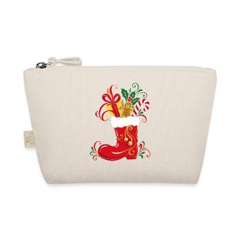 Nikolausstiefel mit Geschenken - Weihnachten - Bio-Täschchen - Natur - Vorne