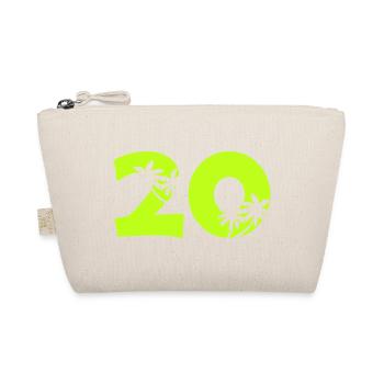 20er Tropenpalmen Retro - Bio-Täschchen - Natur - Vorne