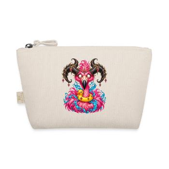 Flamingo-Gehörnter Dämon mit Entenboje - Bio-Täschchen - Natur - Vorne