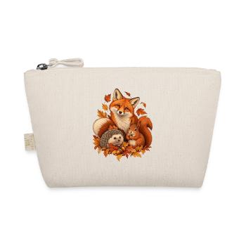 Herbst Waldtiere mit Fuchs Igel und Eichhörnchen - Bio-Täschchen - Natur - Vorne