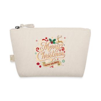 Merry Christmas Vintage Schriftzug - Bio-Täschchen - Natur - Vorne