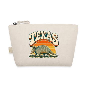 Texas Armadillo Retro Sonnenuntergang - Bio-Täschchen - Natur - Vorne