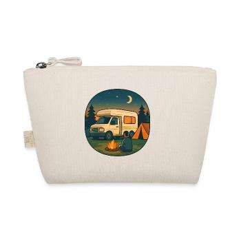 Geschenk zur ersten Nacht im eigenen Wohnmobil - Bio-Täschchen - Natur - Vorne